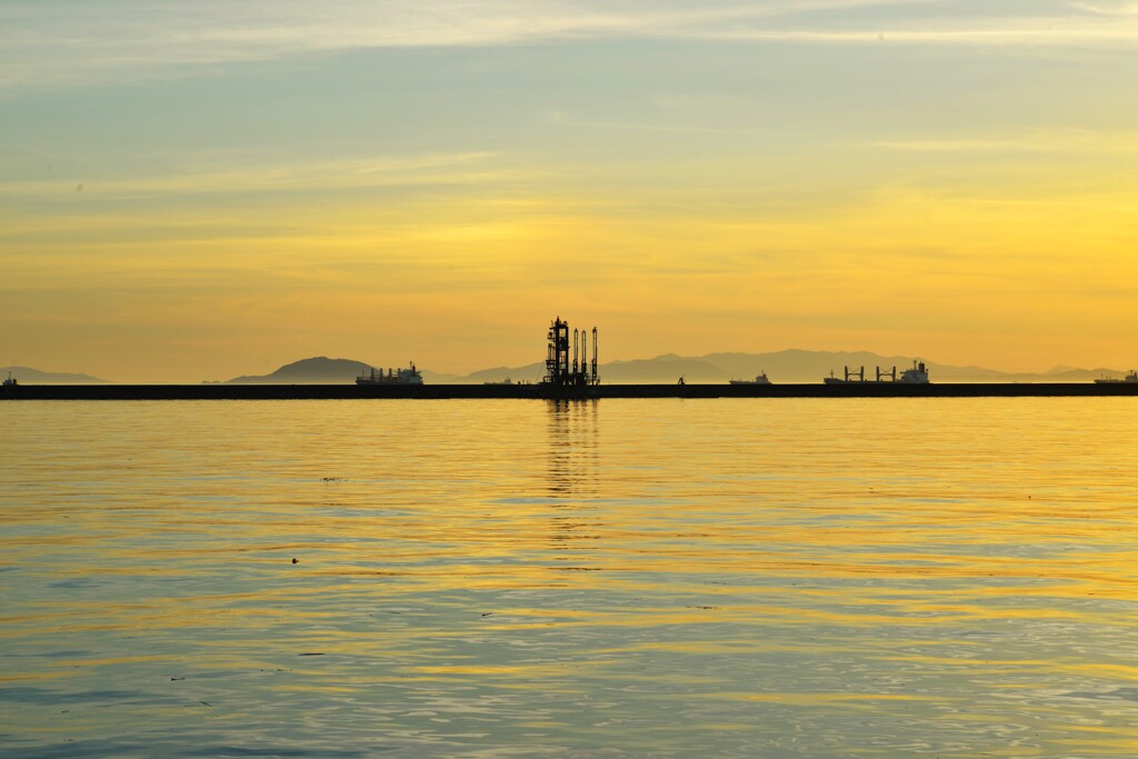 夕暮と釣り人　②。。。！