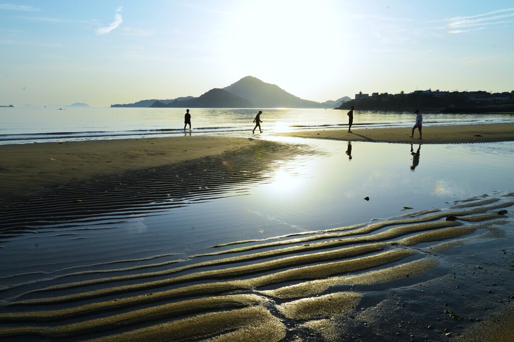 夕暮れの浜　➂。。。！