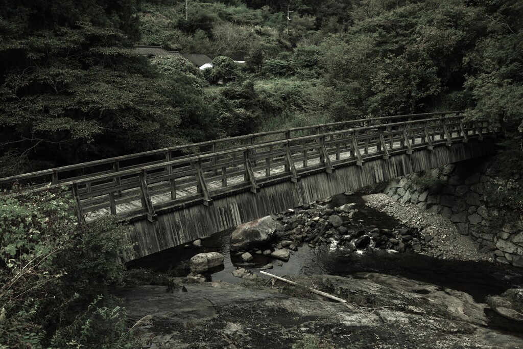 山郷の一本橋。。。！