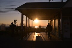 黄昏駅は夕焼けスポット　⑥。。。！