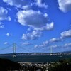 海峡をわたる雲。。。！