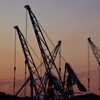 夕暮れの工場　①。。。！