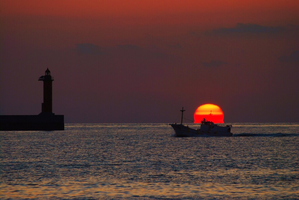瀬戸の夕陽　３　。。。！