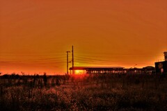夕暮の停車場。。。！