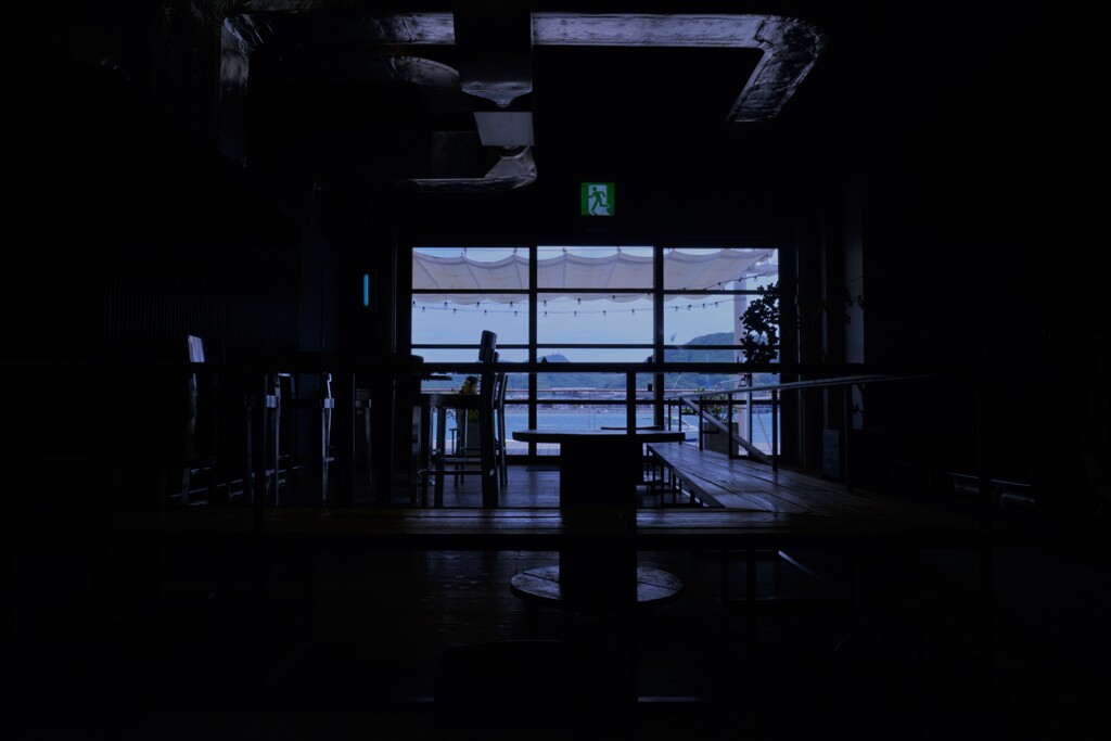 カフェテリアから見える海。。。！