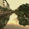 金色のお堀と高知城　①。。。！