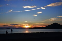 夕暮れ時を楽しむ　➂。。。！