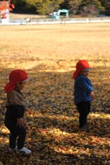 秋の日はなかよし　➂。。。！