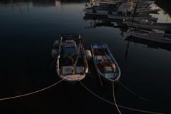 夕暮れの釣舟　④。。。！