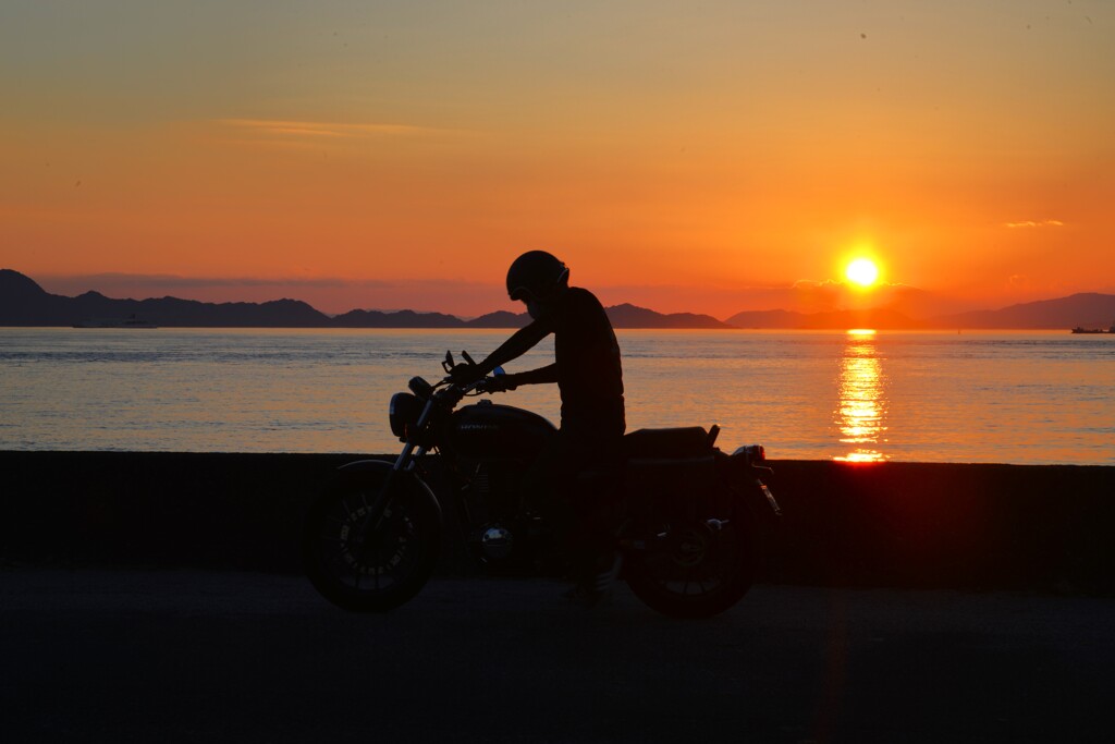 夕陽に集う　➂。。。！