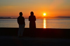 夕陽に集う　④。。。！