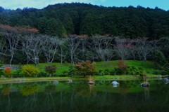 秋めく山里の庭園　①。。。！