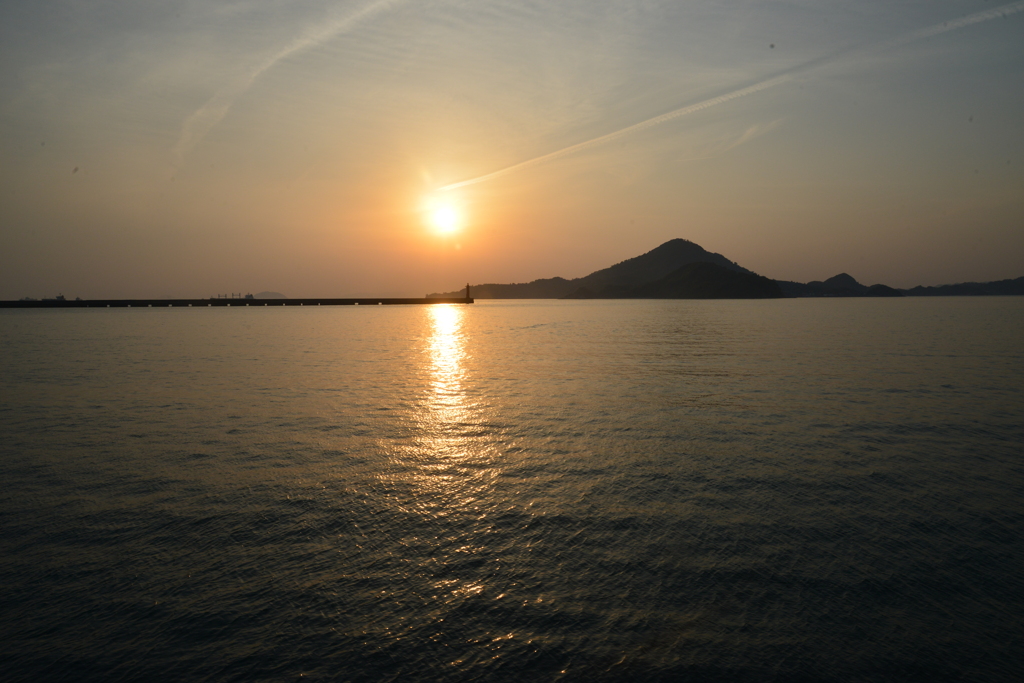 夕暮と釣り人　➂。。。！