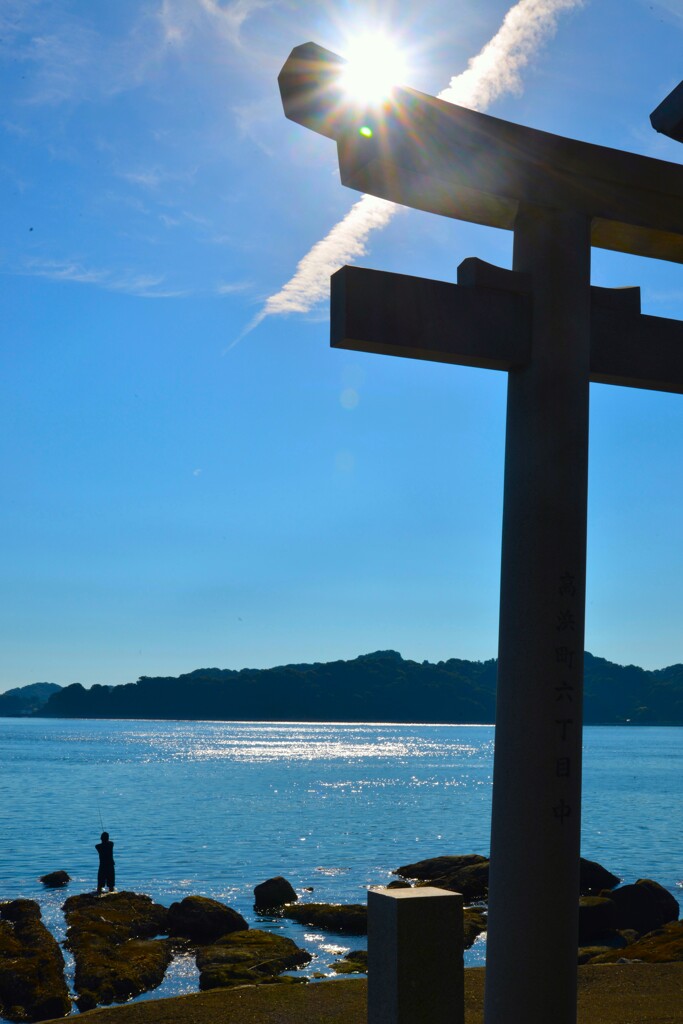 海辺の神社　①。。。！