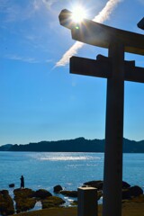 海辺の神社　①。。。！