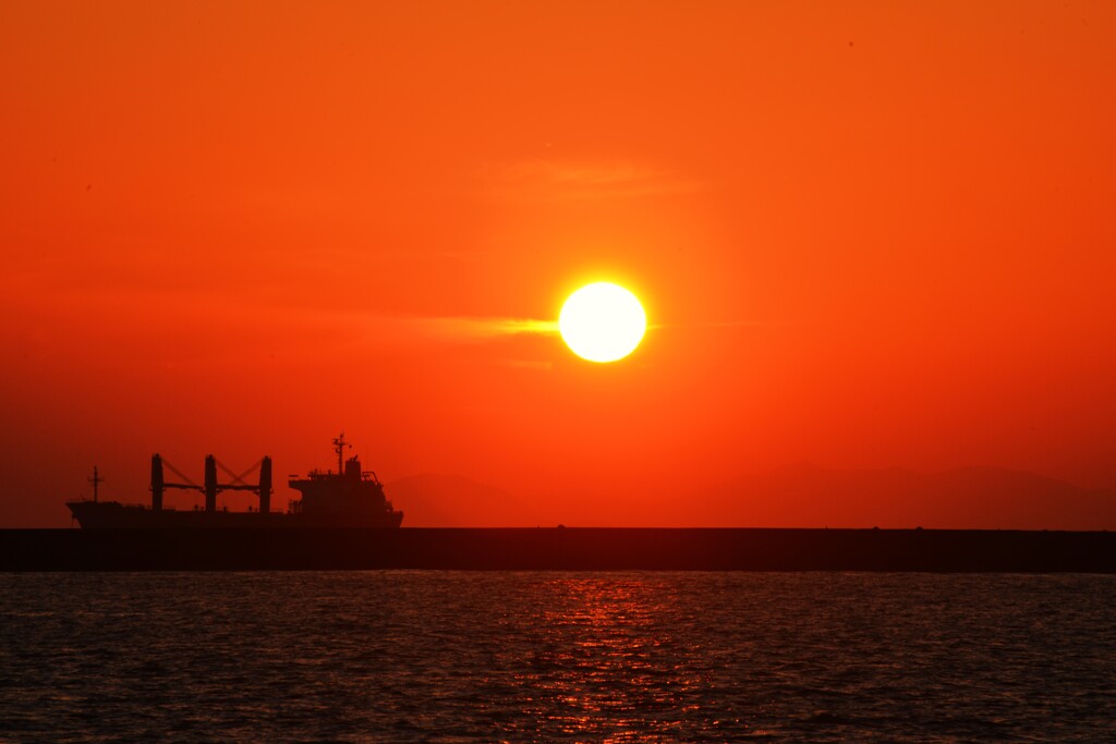 落日　①。。。！