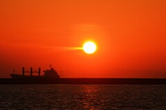 落日　①。。。！