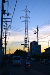 あかね雲に染まる町　②。。。！