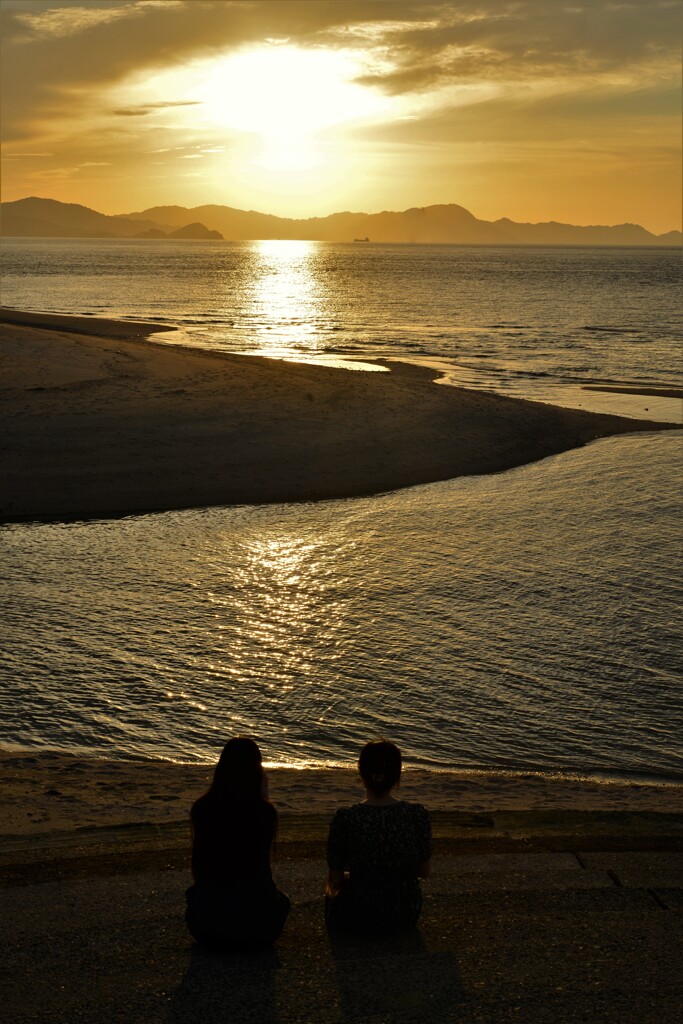 夕暮の渚にて　③。。。！