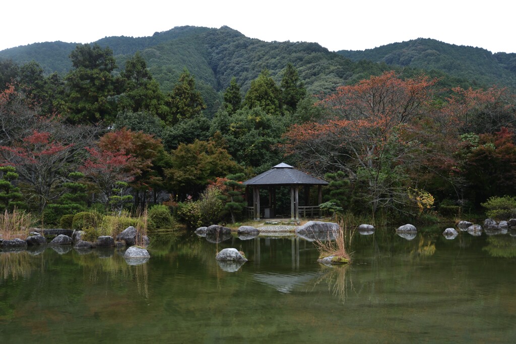 秋めく山里の庭園　④。。。！