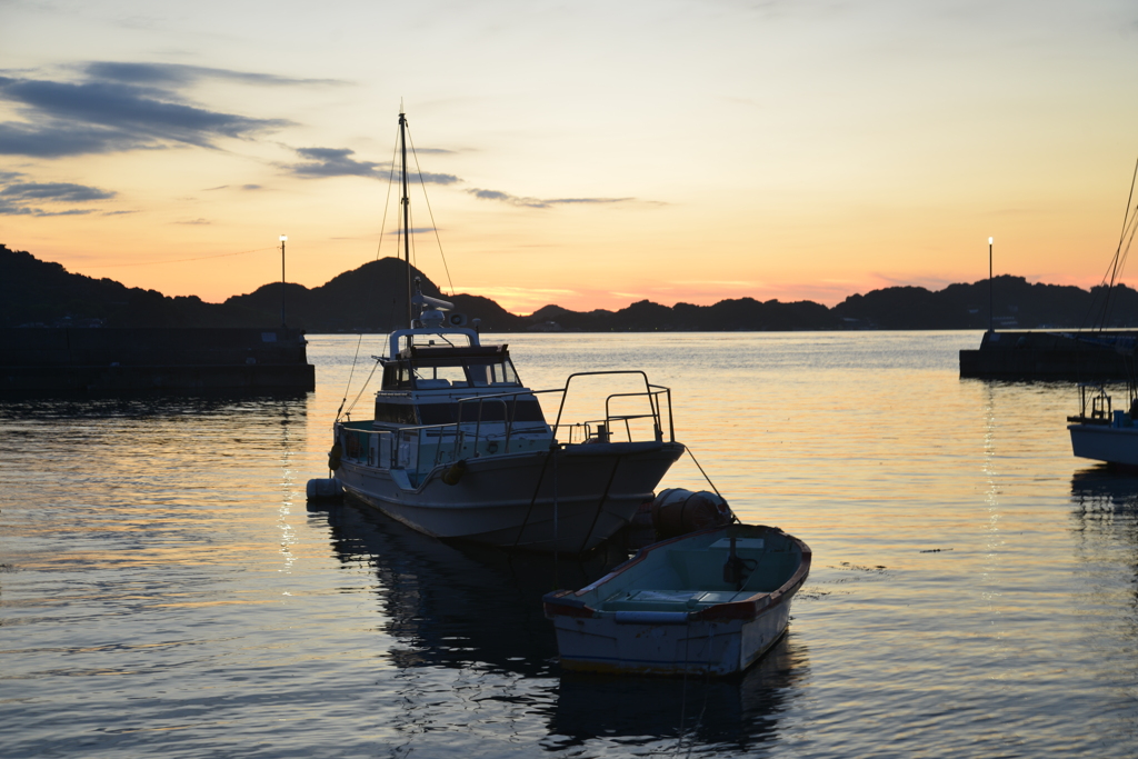 夕日に染まる　①。。。！