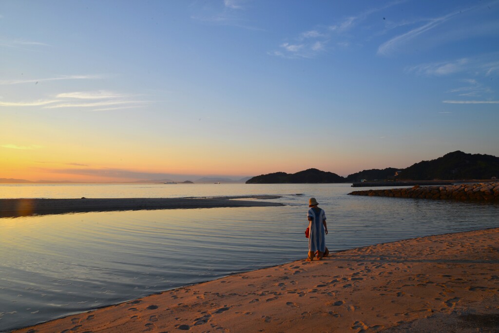 母と子の海　①。。。！