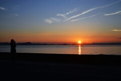 夕陽に集う　②。。。！