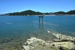 海の鳥居と龍神社　①。。。！