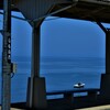 青い海と下灘駅　②。。。！
