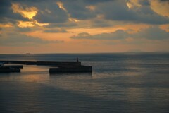 なぎの夕暮れ　。。。！