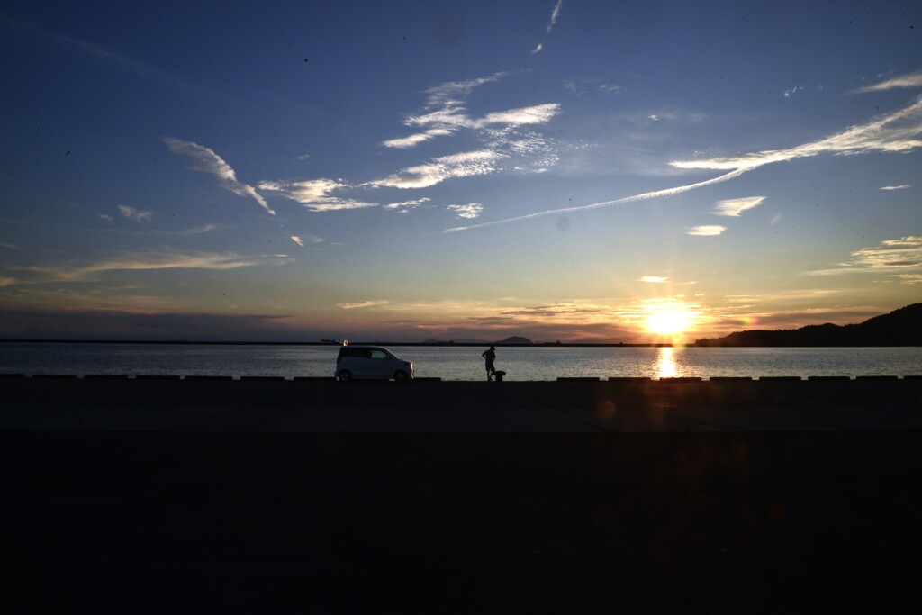 夕暮れ時を楽しむ　①。。。！