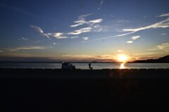 夕暮れ時を楽しむ　①。。。！