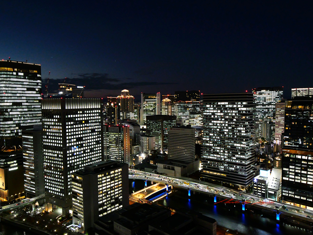 「淀屋橋スカイテラス」からの夜景-3