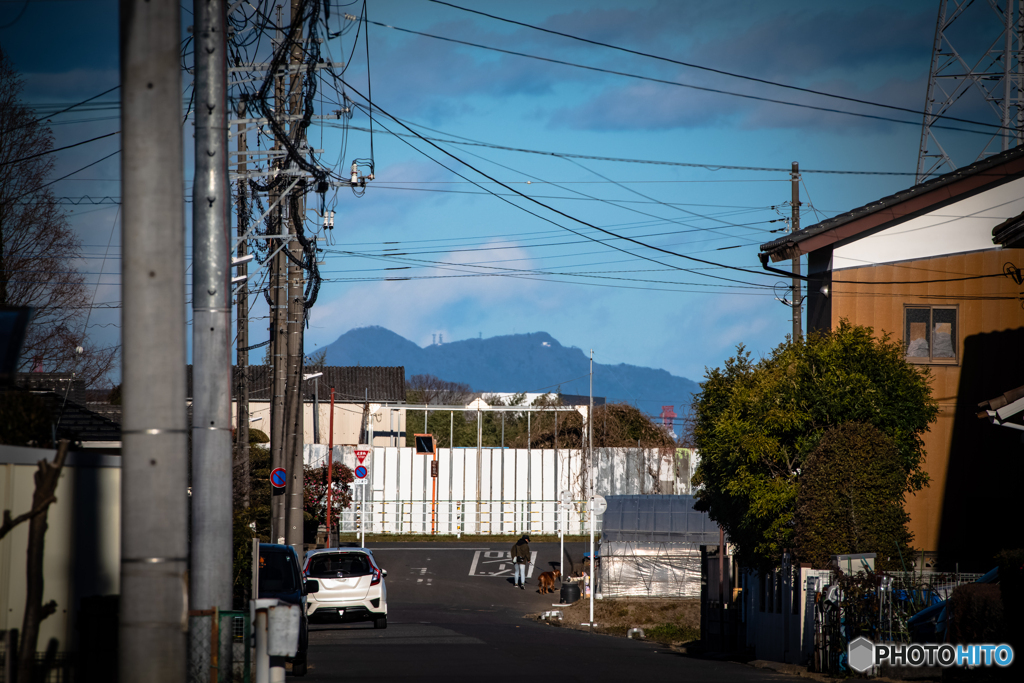 筑波山が見えるわが町
