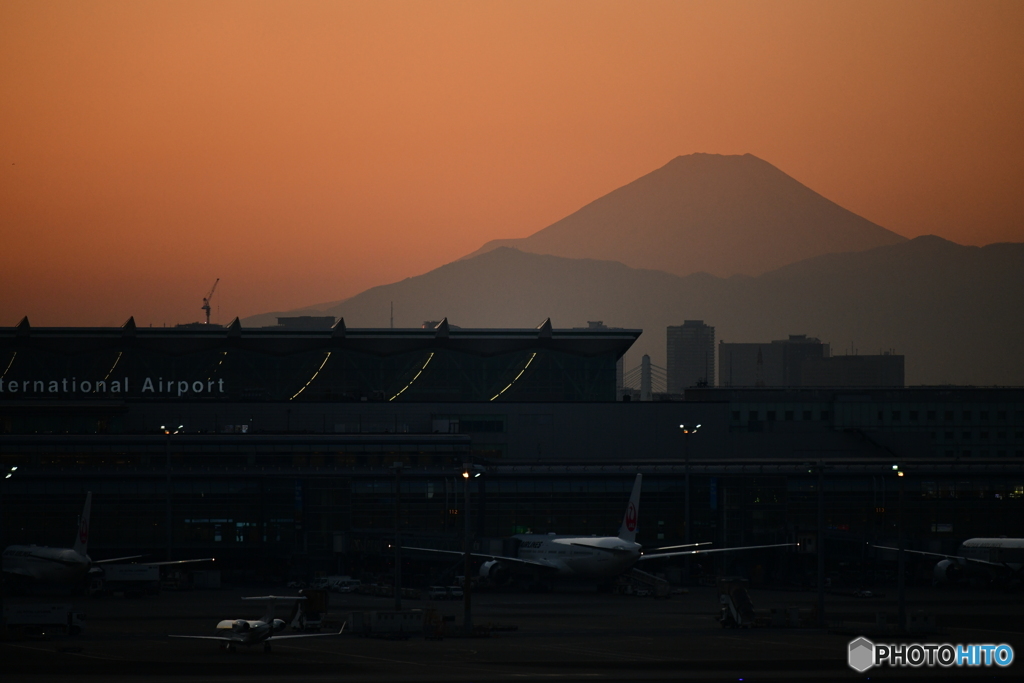 羽田空港から富士山展望