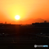 羽田空港から日没展望