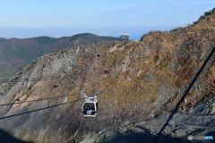 大涌谷のロープウェイ