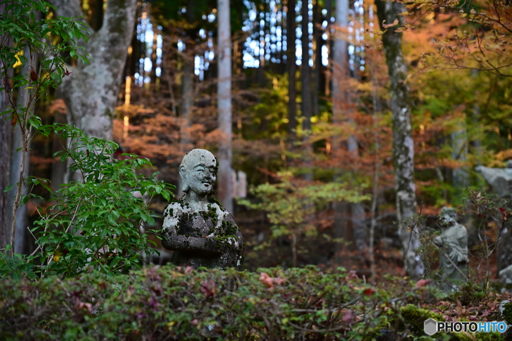 紅葉と地蔵さま