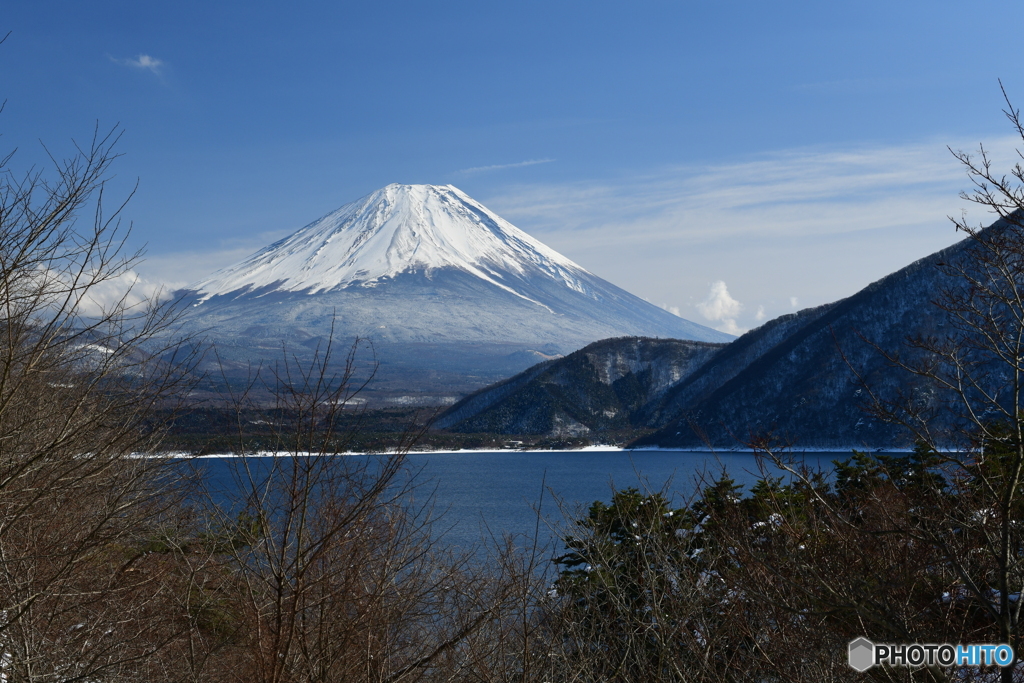 本栖湖からの富士山展望
