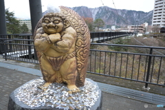鬼怒川で見つけた鬼像