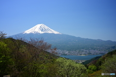 天下茶屋から富士山と河口湖展望