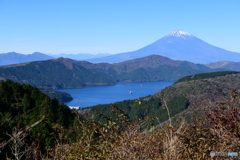箱根大観山から芦ノ湖を望む