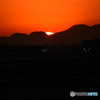 羽田空港から観た日没