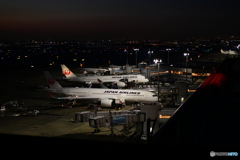 夕刻の羽田空港