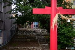 福生歓楽街そばの神社