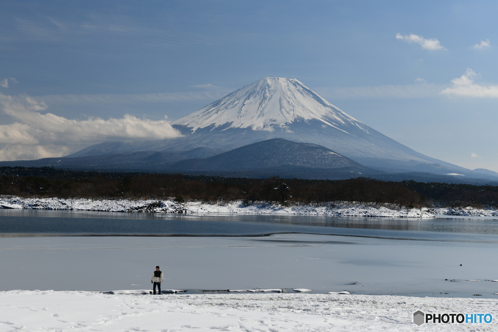 冬の精進湖