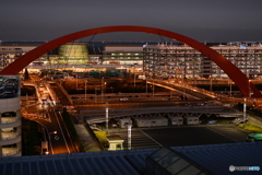 日没の羽田空港駐車場
