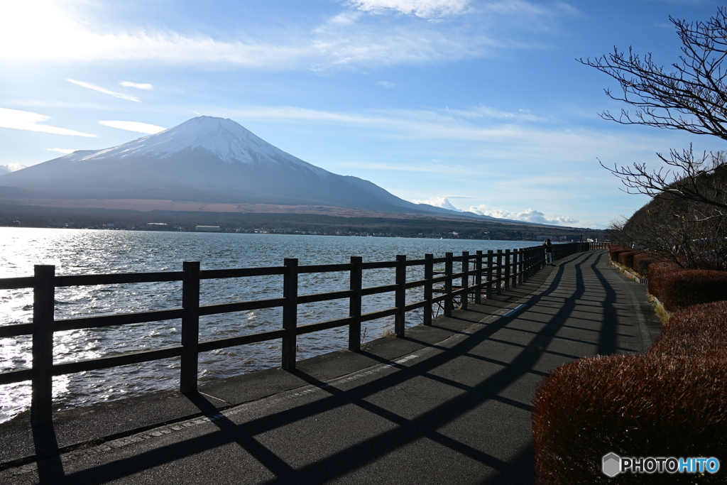 山中湖畔からの富士