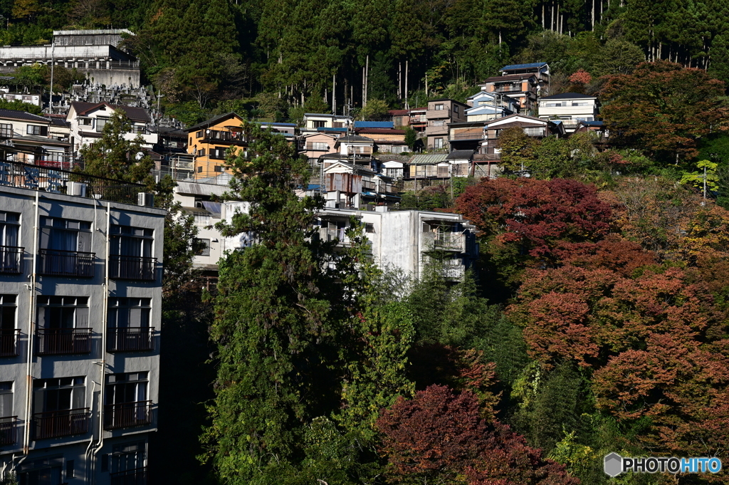 山の家並み