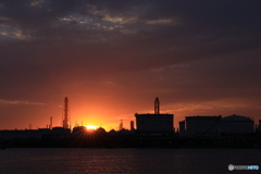 #012 鹿島港の夜明け